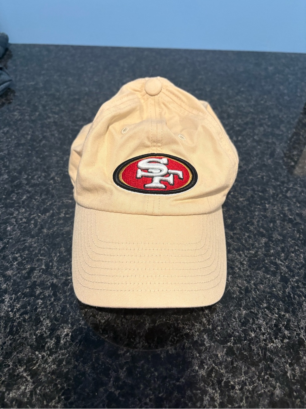 NFL San Francisco 49ers Beige Hat with Red/White Logo